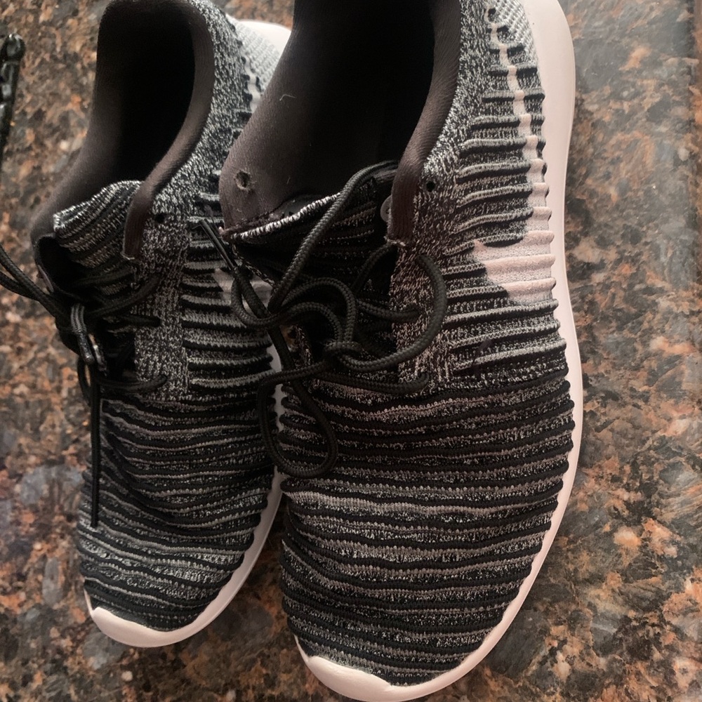 Nike Black and Gray Knit Sneakers